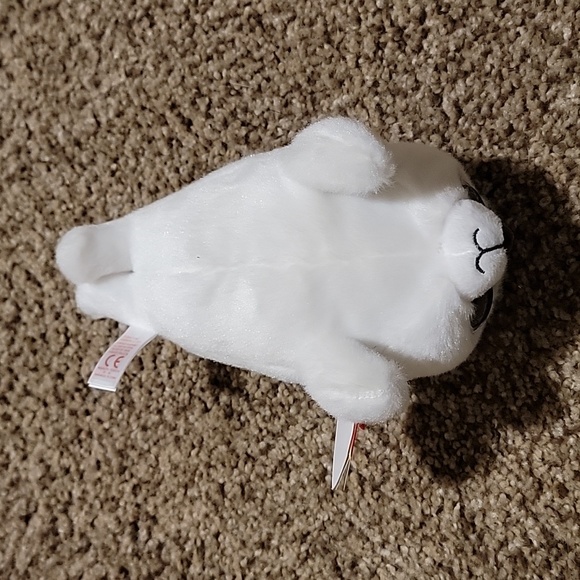 Ty ICY White Seal Beanie Boos Plush Bean Bag Stuffed Animal Toy Blue Eyes - Picture 2 of 3